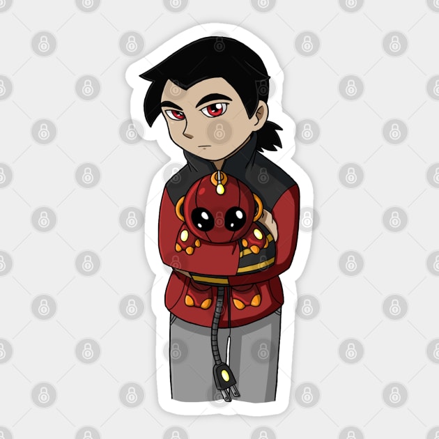 Marcus - Robot Pet Sticker by Firestorm Fox